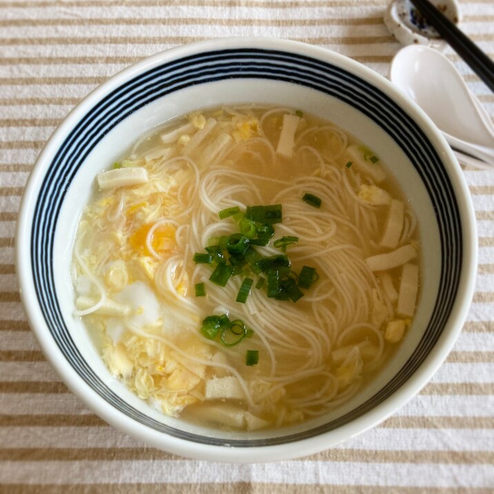 ほわほわ♡卵と高野豆腐のにゅうめん